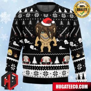 Attack Titan Attack On Titan Anime Ape Chirstmas Gifts 2024 Xmas For Family And Friends Ugly Sweater