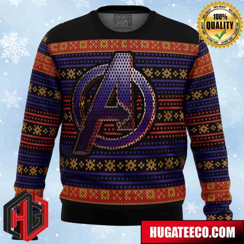 Avengers Logo Anime Ape Chirstmas Gifts 2024 Xmas For Family And Friends Ugly Sweater