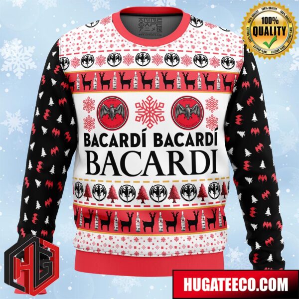 Bacardi Anime Ape Chirstmas Gifts 2024 Xmas For Family And Friends Ugly Sweater