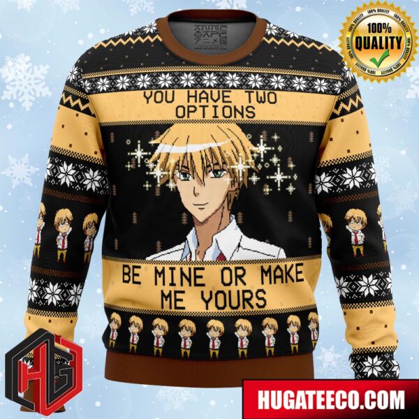 Be Mine Or Make Me Yours Maid Sama Anime Ape Chirstmas Gifts 2024 Xmas For Family And Friends Ugly Sweater