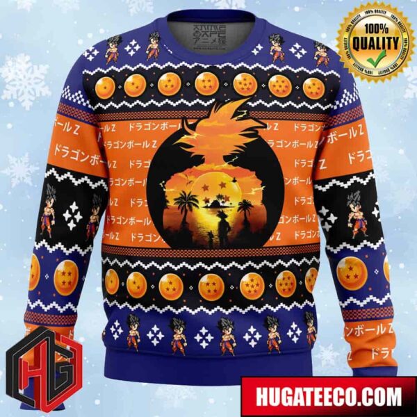 Beautiful Sunset Dragon Ball Z Anime Ape Chirstmas Gifts 2024 Xmas For Family And Friends Ugly Sweater