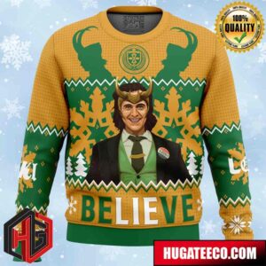 Believe Loki Marvel Anime Ape Chirstmas Gifts 2024 Xmas For Family And Friends Ugly Sweater