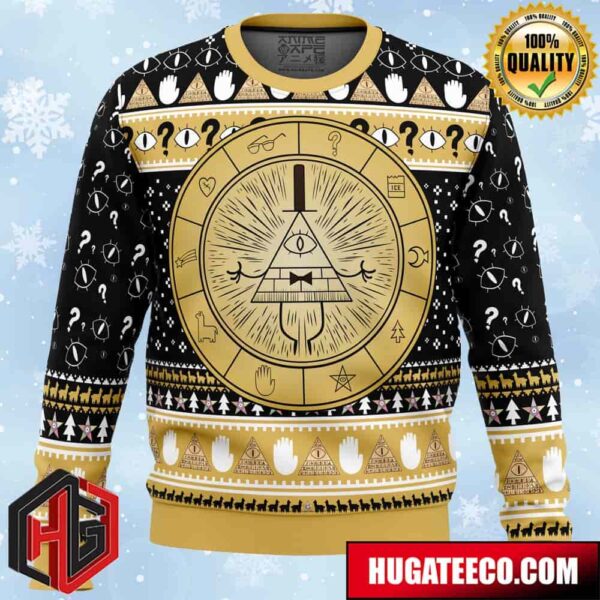 Bill Cipher Gravity Falls Anime Ape Chirstmas Gifts 2024 Xmas For Family And Friends Ugly Sweater