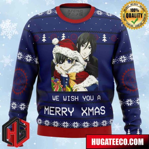 Black Butler Merry Xmas Anime Ape Chirstmas Gifts 2024 Xmas For Family And Friends Ugly Sweater