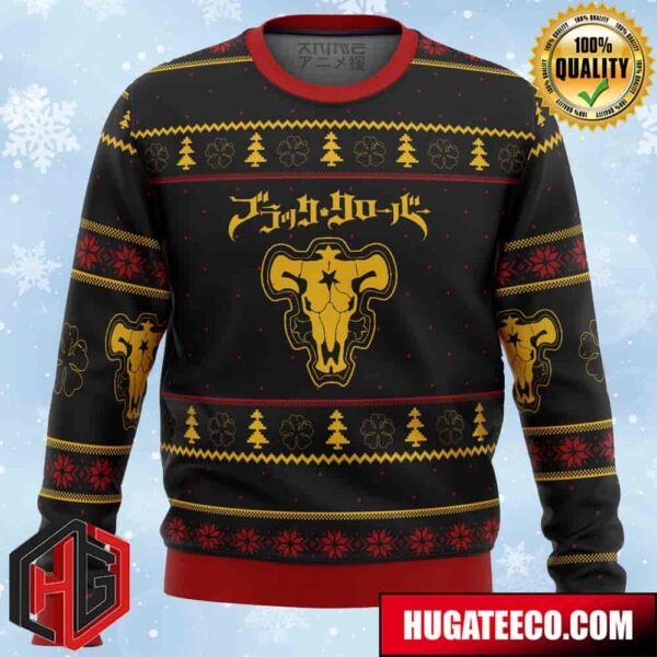 Black Clover Bulls Anime Ape Chirstmas Gifts 2024 Xmas For Family And Friends Ugly Sweater