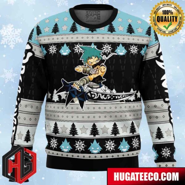 Black Star Soul Eater Anime Ape Chirstmas Gifts 2024 Xmas For Family And Friends Ugly Sweater