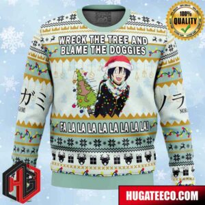 Blame The Doggies Norogami Anime Ape Chirstmas Gifts 2024 Xmas For Family And Friends Ugly Sweater