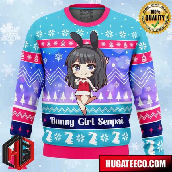 Bunny Girl Senpai Rascal Does Not Dream of Bunny Girl Senpai Anime Ape Chirstmas Gifts 2024 Xmas For Family And Friends Ugly Sweater