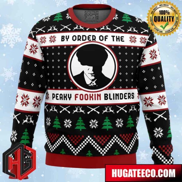 By The Order of The Peaky Blinders Peaky Blinders Anime Ape Chirstmas Gifts 2024 Xmas For Family And Friends Ugly Sweater