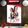 Caitlin Clark Indiana Fever Is The Unanimous Associated Press Rookie Of The Year Home Decor Poster Canvas