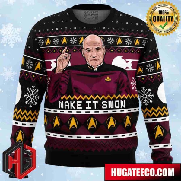 Captain Picard Star Trek Anime Ape Chirstmas Gifts 2024 Xmas For Family And Friends Ugly Sweater