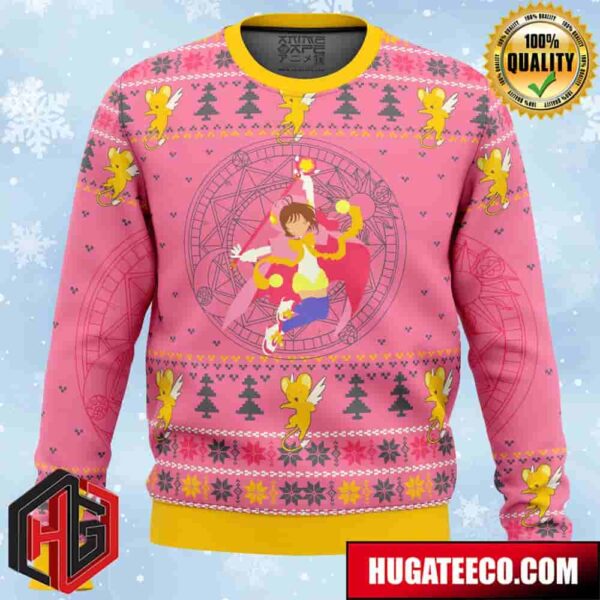 CarDCaptor Sakura Anime Ape Chirstmas Gifts 2024 Xmas For Family And Friends Ugly Sweater