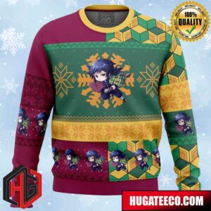 Chibi Christmas Giyu Tomioka Demon Slayer Anime Ape Chirstmas Gifts 2024 Xmas For Family And Friends Ugly Sweater