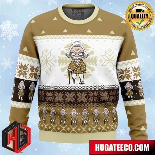 Chibi Christmas Jigoro Kuwajima Demon Slayer Anime Ape Chirstmas Gifts 2024 Xmas For Family And Friends Ugly Sweater