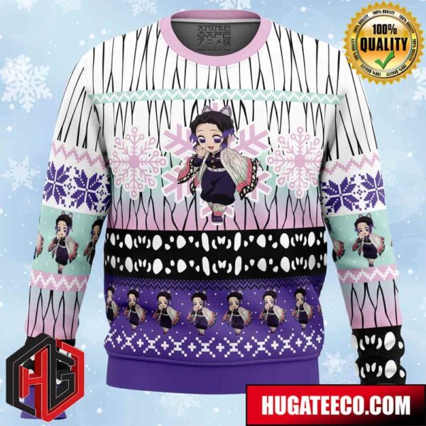 Chibi Christmas Shinobu Kocho Demon Slayer Anime Ape Chirstmas Gifts 2024 Xmas For Family And Friends Ugly Sweater