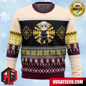 Chibi Christmas Tengen Uzui Demon Slayer Anime Ape Chirstmas Gifts 2024 Xmas For Family And Friends Ugly Sweater