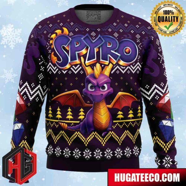 Christmas Dragon Spyro Anime Ape Chirstmas Gifts 2024 Xmas For Family And Friends Ugly Sweater