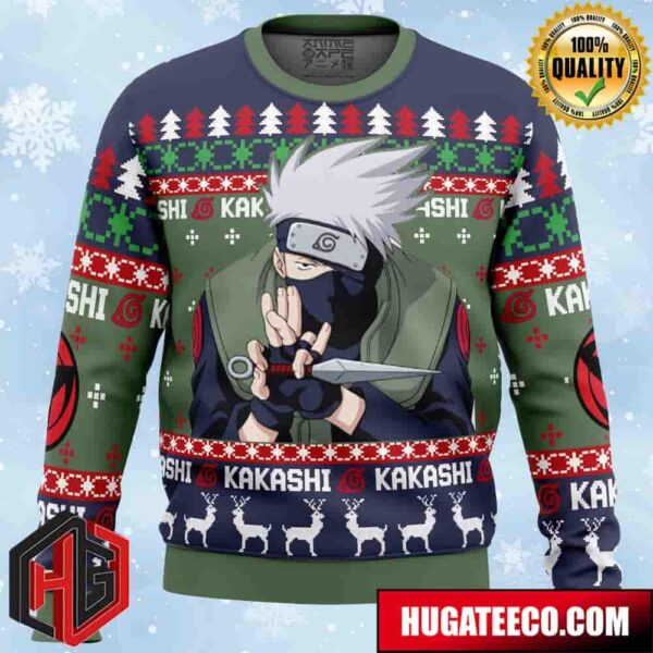 Christmas Kakashi Hatake Naruto Christmas Sweater Anime Ape Chirstmas Gifts 2024 Xmas For Family And Friends Ugly Sweater