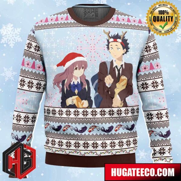 Christmas Love A Silent Voice Anime Ape Chirstmas Gifts 2024 Xmas For Family And Friends Ugly Sweater