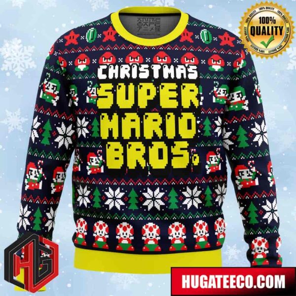 Christmas Mario Bros Anime Ape Chirstmas Gifts 2024 Xmas For Family And Friends Ugly Sweater