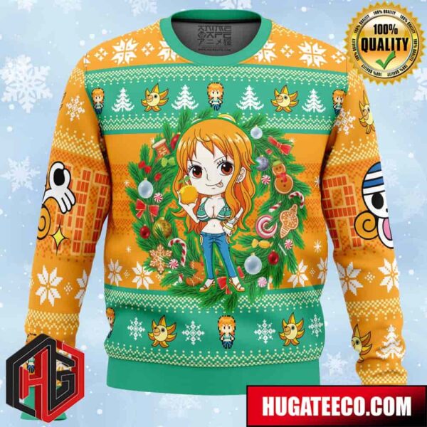 Christmas Nami One Piece Pirates Anime Ape Chirstmas Gifts 2024 Xmas For Family And Friends Ugly Sweater