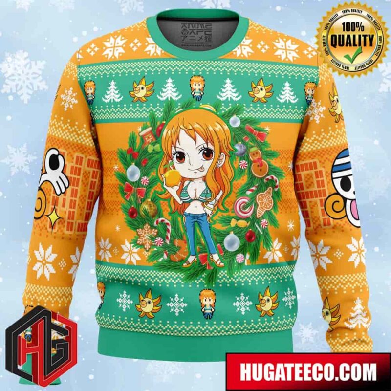 Christmas Nami One Piece Pirates Anime Ape Chirstmas Gifts 2024 Xmas For Family And Friends Ugly Sweater