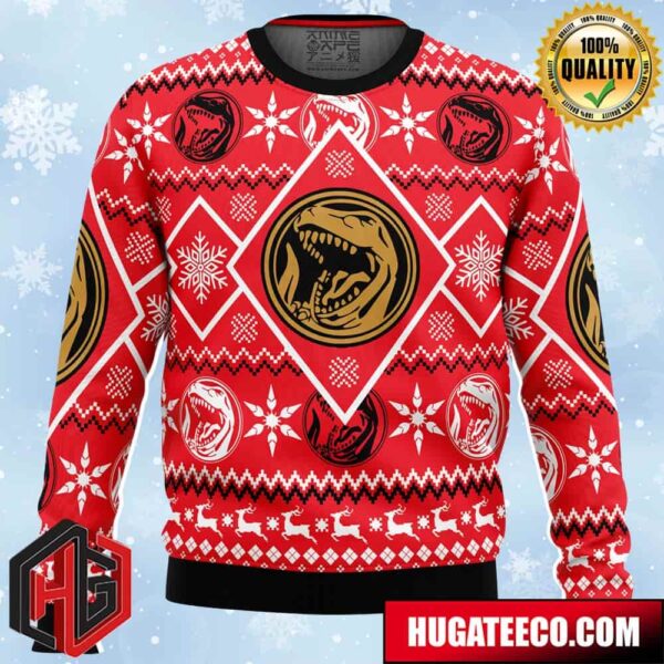 Christmas Red Ranger Power Rangers Anime Ape Chirstmas Gifts 2024 Xmas For Family And Friends Ugly Sweater