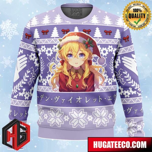 Christmas Soldier Violet Evergarden Anime Ape Chirstmas Gifts 2024 Xmas For Family And Friends Ugly Sweater