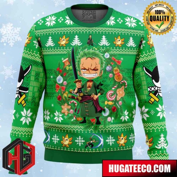 Christmas Zoro One Piece Pirates Anime Ape Chirstmas Gifts 2024 Xmas For Family And Friends Ugly Sweater