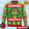 Cowabunga Michaelangelo Christmas Teenage Mutant Ninja Turtles Anime Ape Chirstmas Gifts 2024 Xmas For Family And Friends Ugly Sweater