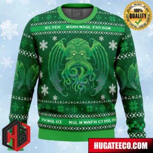 Cthulhu Cultist Christmas Anime Ape Chirstmas Gifts 2024 Xmas For Family And Friends Ugly Sweater