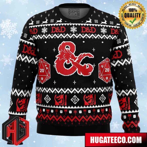 DAndD Dungeons And Dragons Anime Ape Chirstmas Gifts 2024 Xmas For Family And Friends Ugly Sweater