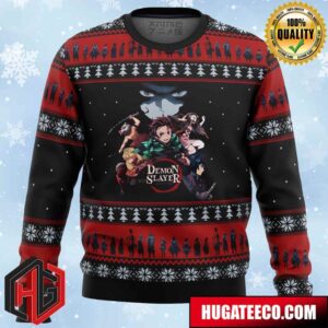 Demon Slayer Poster Anime Ape Chirstmas Gifts 2024 Xmas For Family And Friends Ugly Sweater