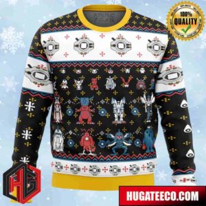 Digimon Sprites Anime Ape Chirstmas Gifts 2024 Xmas For Family And Friends Ugly Sweater