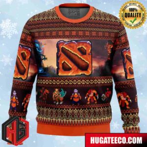 Dire Dota 2 Anime Ape Chirstmas Gifts 2024 Xmas For Family And Friends Ugly Sweater