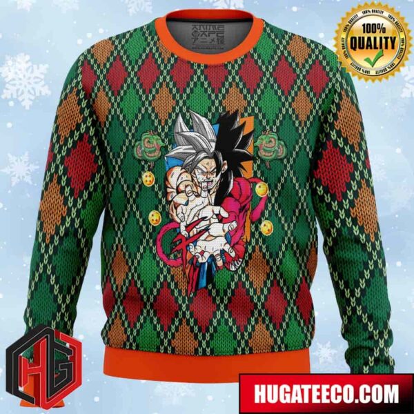 Dragon Ball Z SSJ4 Goku Anime Ape Chirstmas Gifts 2024 Xmas For Family And Friends Ugly Sweater