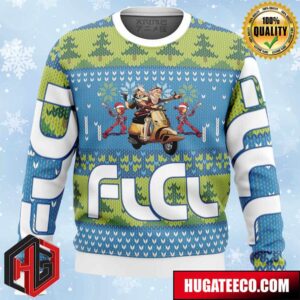 FLCL Fooly Cooly Alt Anime Ape Chirstmas Gifts 2024 Xmas For Family And Friends Ugly Sweater