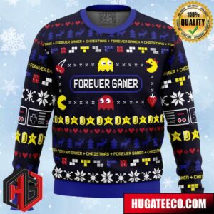 Forever Gamer Christmas Pac-Man Anime Ape Chirstmas Gifts 2024 Xmas For Family And Friends Ugly Sweater