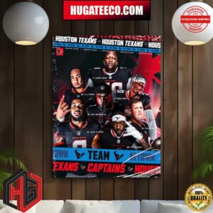 H-Town Houston Texans 2024 Captains NFL Home Decor Poster Canvas