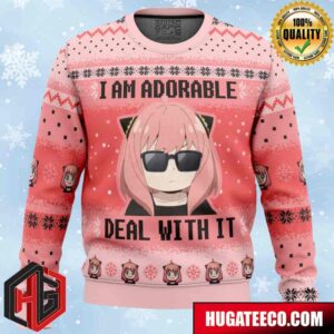 I Am Adorable Spy X Family Anime Ape Chirstmas Gifts 2024 Xmas For Family And Friends Ugly Sweater