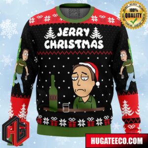 Jerry Christmas Rick And Morty Anime Ape Chirstmas Gifts 2024 Xmas For Family And Friends Ugly Sweater