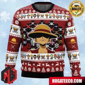 Jolly Rogers One Piece Pirates Anime Ape Chirstmas Gifts 2024 Xmas For Family And Friends Ugly Sweater