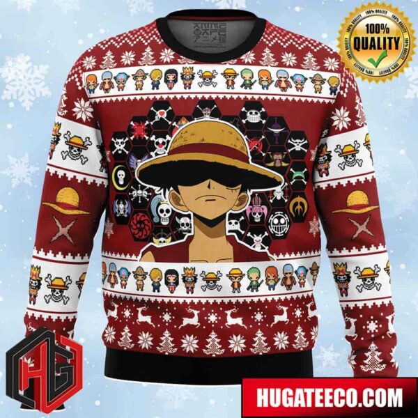 Jolly Rogers One Piece Pirates Anime Ape Chirstmas Gifts 2024 Xmas For Family And Friends Ugly Sweater