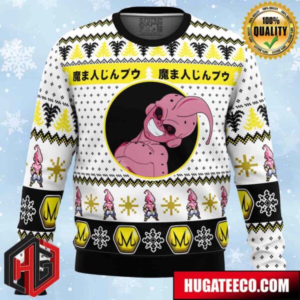 Kid Buu Face Dragon Ball Z Anime Ape Chirstmas Gifts 2024 Xmas For Family And Friends Ugly Sweater