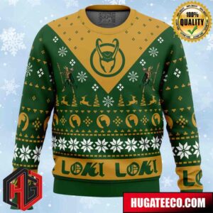 Let Earth Receive Her King Loki Marvel Anime Ape Chirstmas Gifts 2024 Xmas For Family And Friends Ugly Sweater