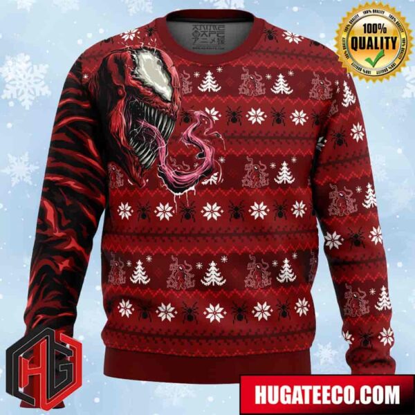 Let There Be Christmas Carnage Marvel Anime Ape Chirstmas Gifts 2024 Xmas For Family And Friends Ugly Sweater