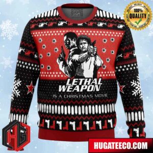 Lethal Weapon Is a Christmas Movie Anime Ape Chirstmas Gifts 2024 Xmas For Family And Friends Ugly Sweater