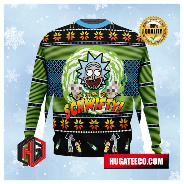 Let’s Get Schwifty Rick And Morty Anime Ape Chirstmas Gifts 2024 Xmas For Family And Friends Ugly Sweater