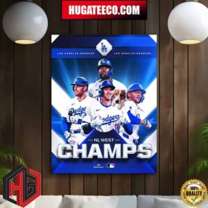 Los Angeles Dodgers 2024 Nl West Champions Home Decor Poster Canvas