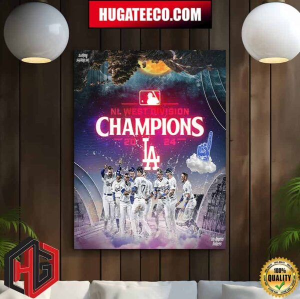 Los Angeles Dodgers Nl West Division Champions 2024 Home Decor Poster Canvas